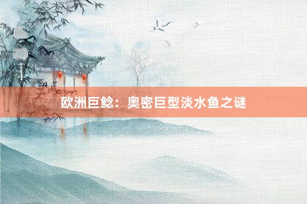 欧洲巨鲶：奥密巨型淡水鱼之谜